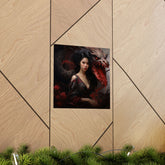 Dragon Empress Matte Poster — Dark Fantasy Portrait Wall Art - The Art Hub