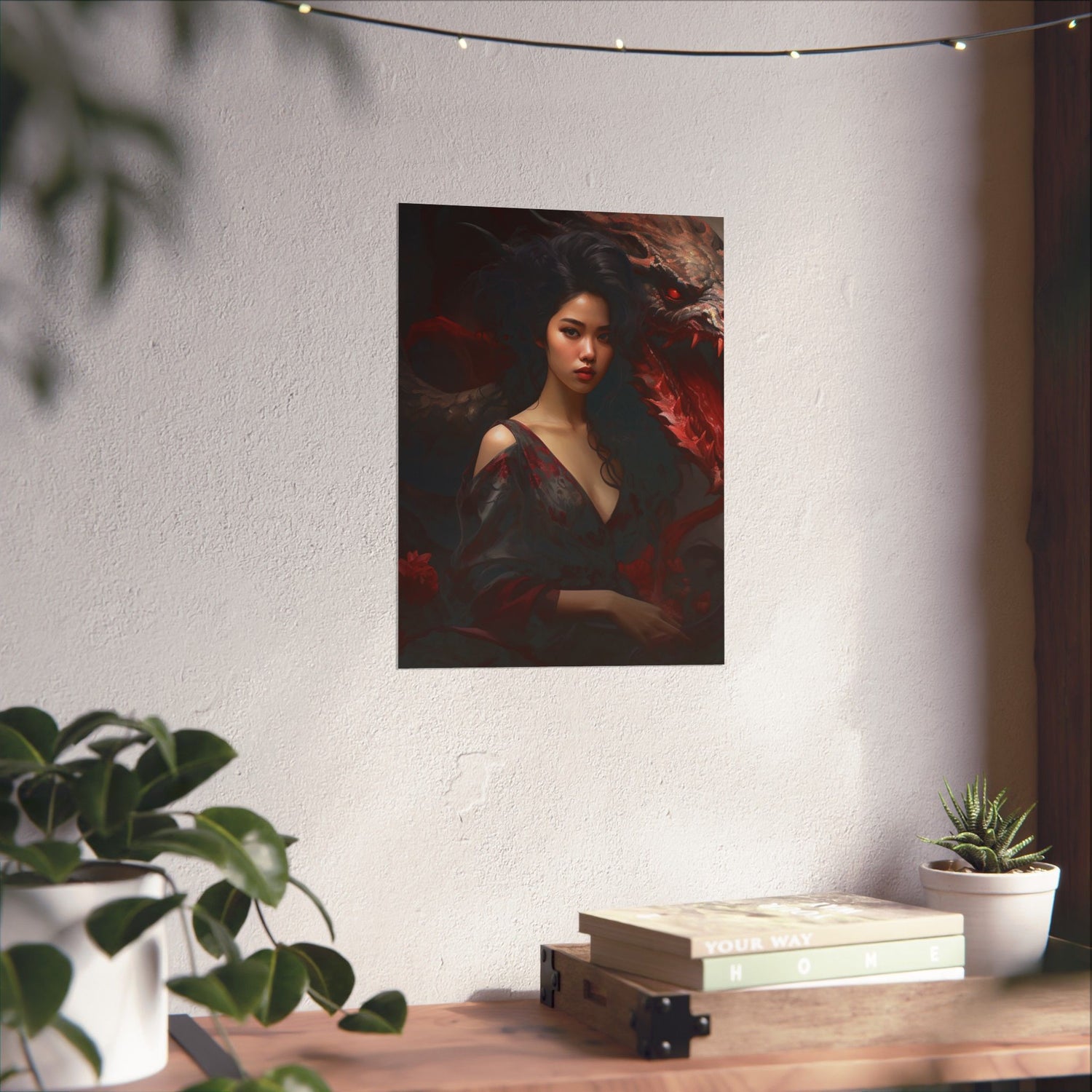 Dragon Empress Matte Poster — Dark Fantasy Portrait Wall Art - The Art Hub