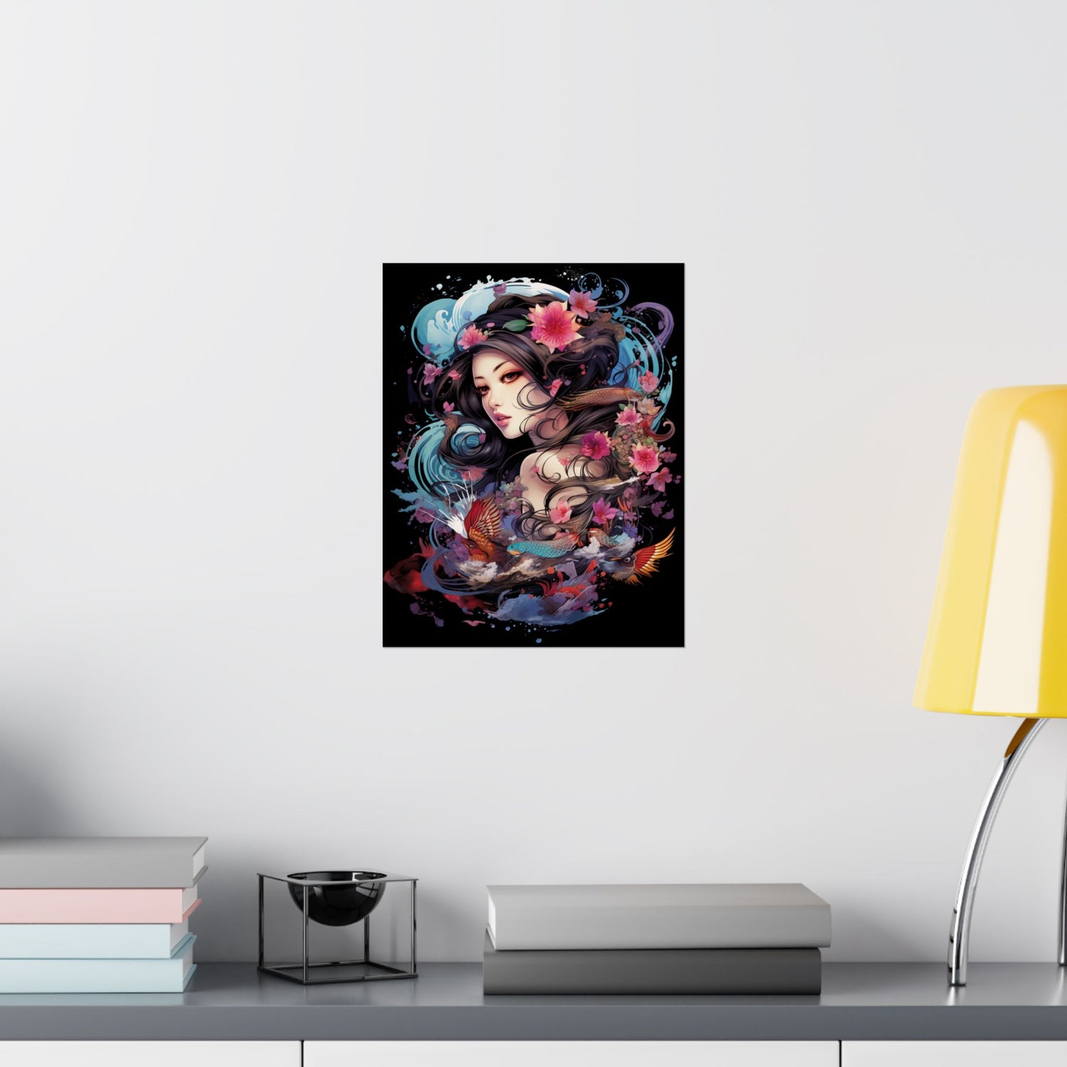 Matte Vertical Poster — Ethereal Floral Woman Art Print - The Art Hub