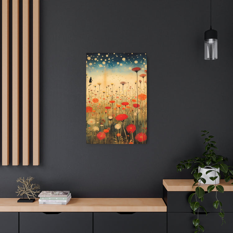 Wildflower Field Metal Art — Dreamy Poppy Meadow Wall Decor - The Art Hub
