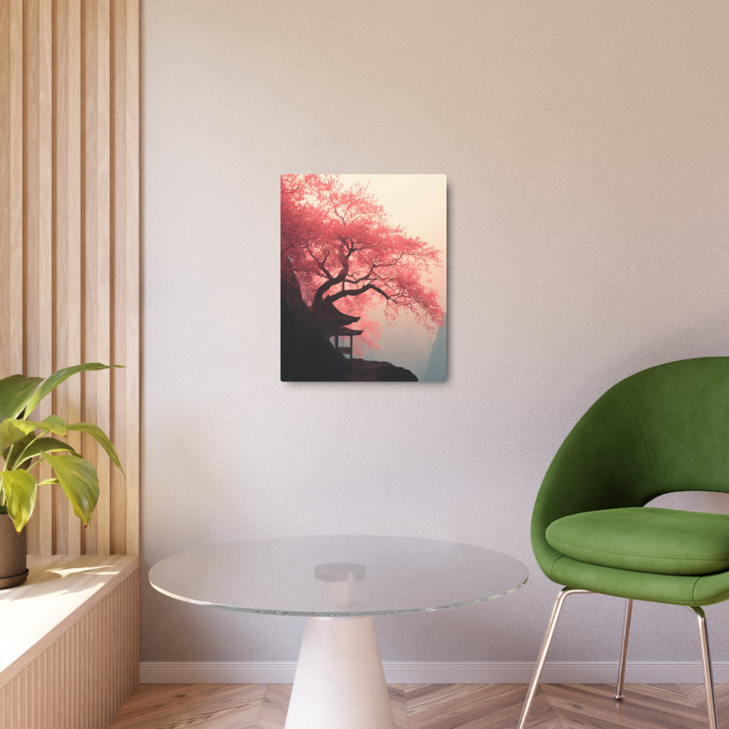 Metal Art Sign – Tranquil Cherry Blossom Zen Wall Decor