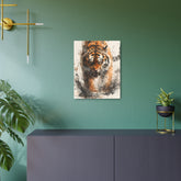 Roaring Tiger Metal Art Sign Fierce Wildlife Wall Decor - The Art Hub