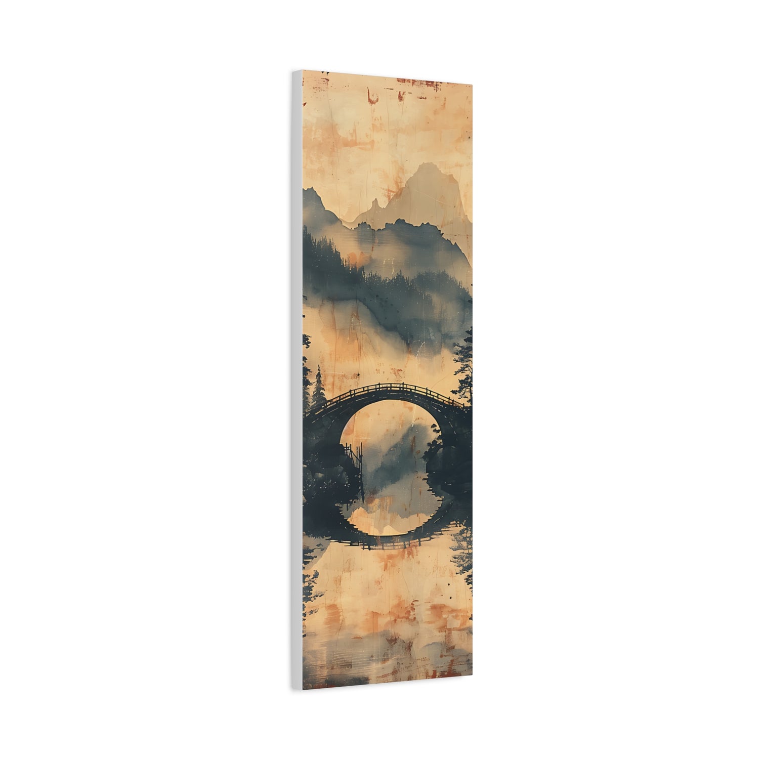 Chinese Landscape Painting Art — Misty Forest Landscape Matte Stretched Print - The Art Hub