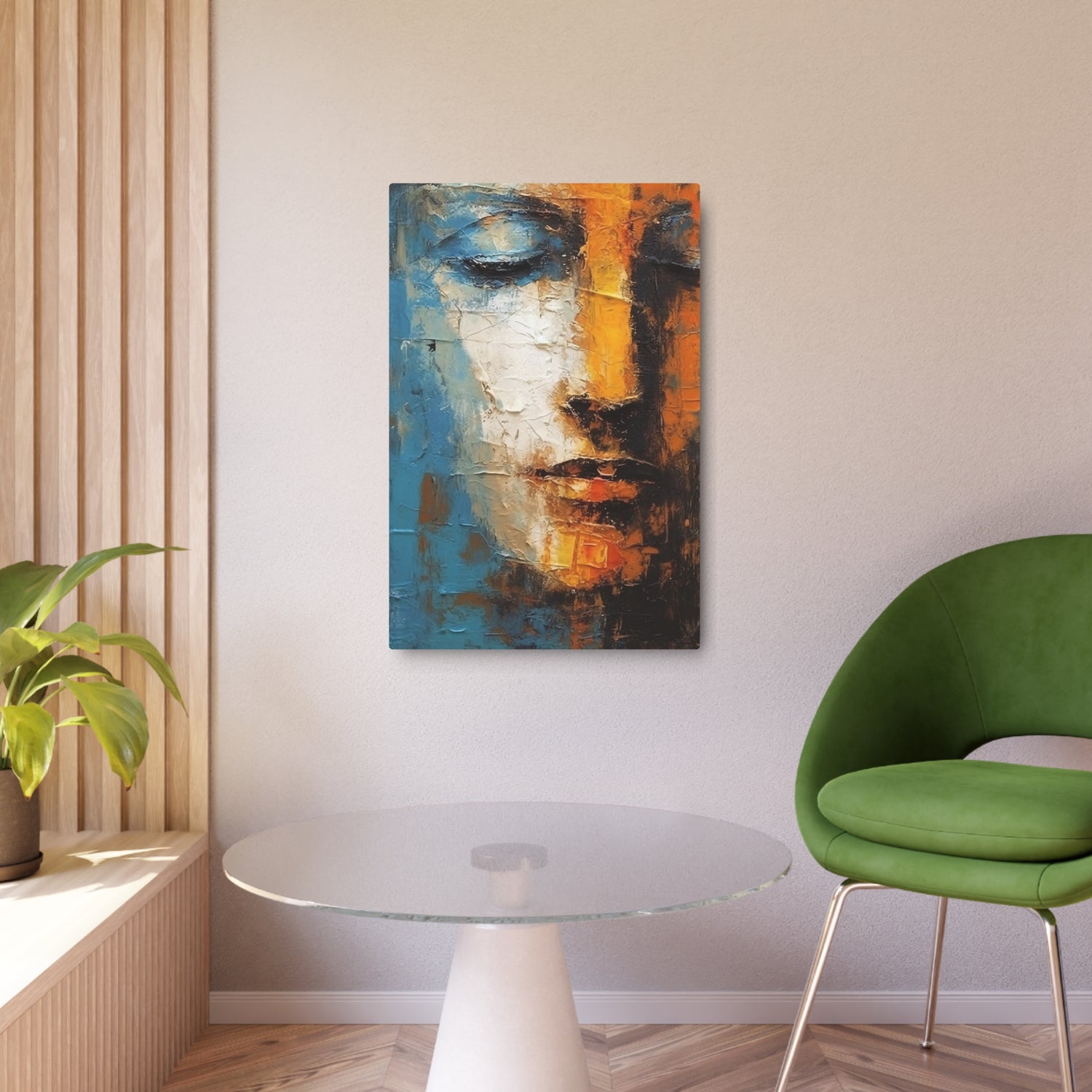 Abstract Face Metal Art Modern Textured Wall Decor - The Art Hub