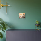 Japanese Landscape Metal Art Orange Sun & Bonsai Trees Wall Decor - The Art Hub