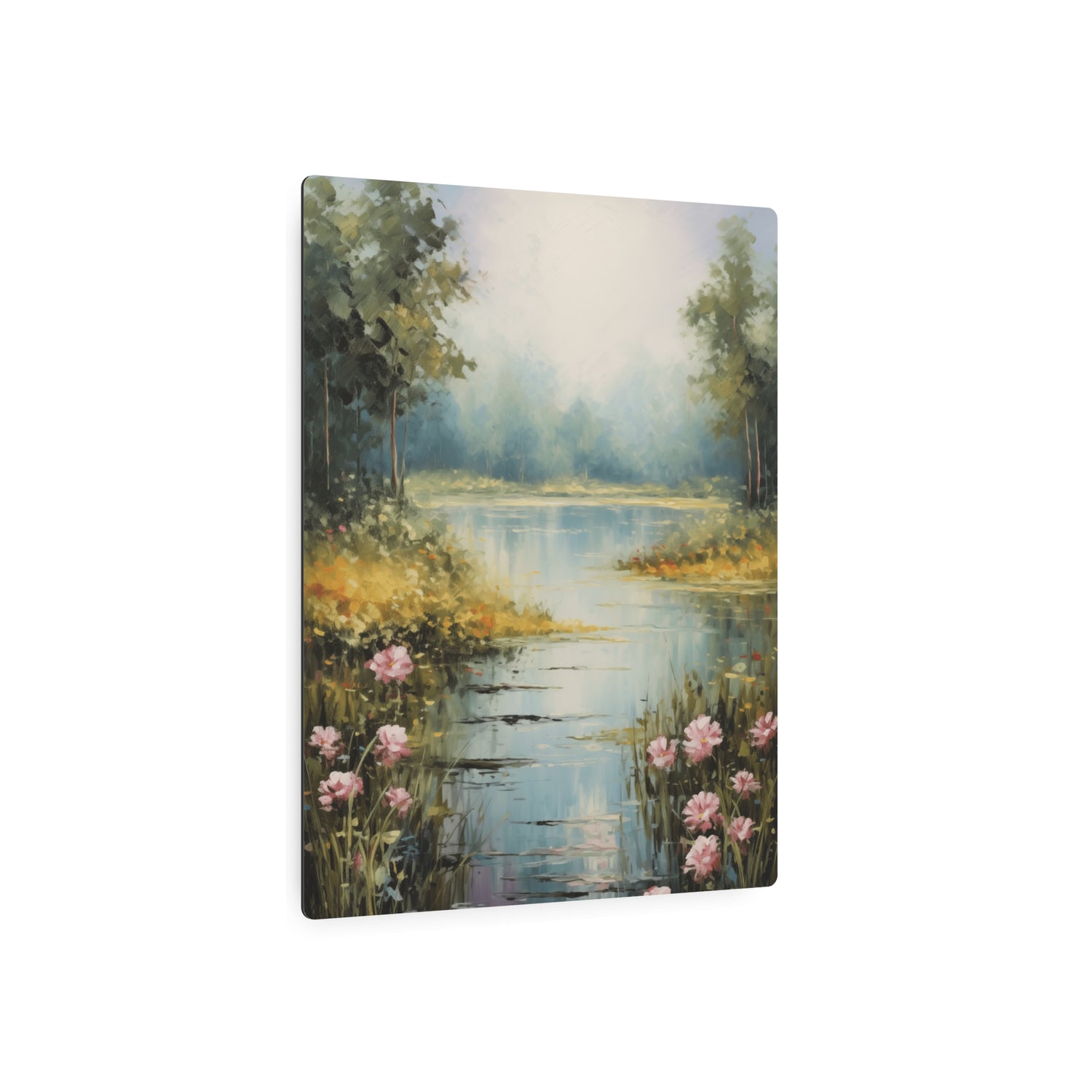 Metal Art - Tranquil Lakeside Meadow Landscape Wall Decor - The Art Hub