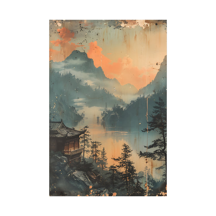 Chinese Landscape Art — Tranquil Mountain Lake Landscape - The Art Hub