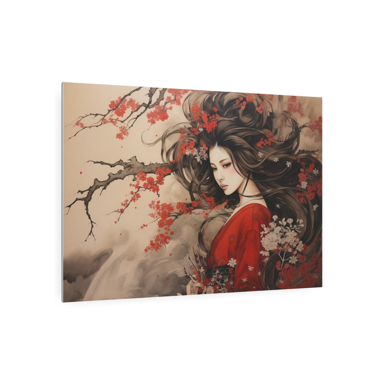 Metal Art Japanese Geisha Cherry Blossom Wall Decor - The Art Hub