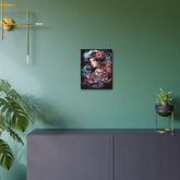 Japanese Floral Portrait Metal Art – Decorative Wall Plaque - The Art Hub