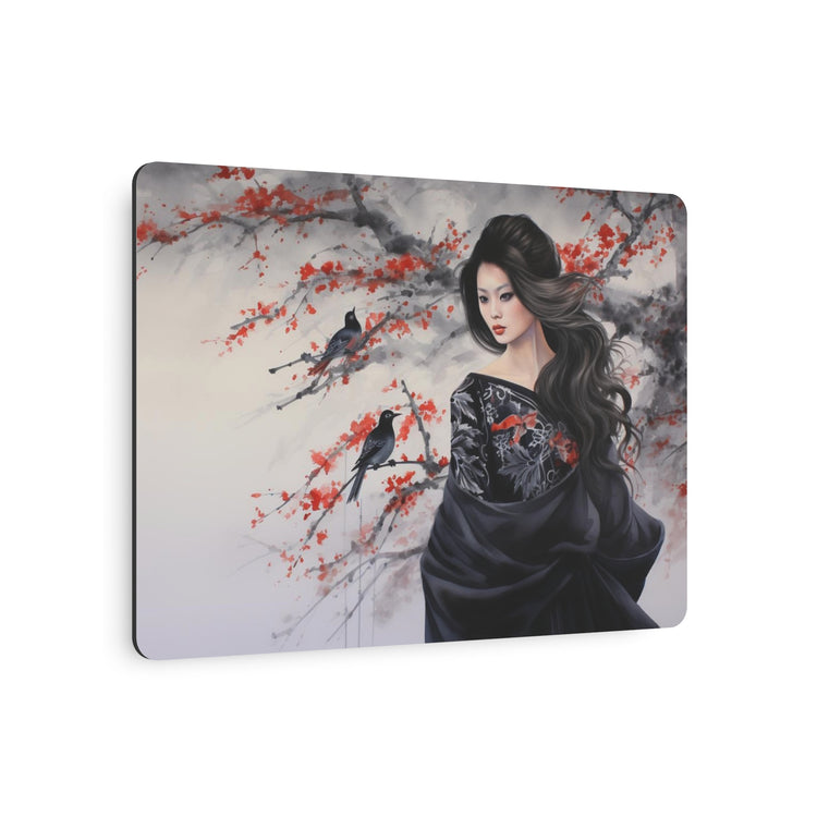 Metal Art Geisha with Sakura & Crows Wall Decor - The Art Hub