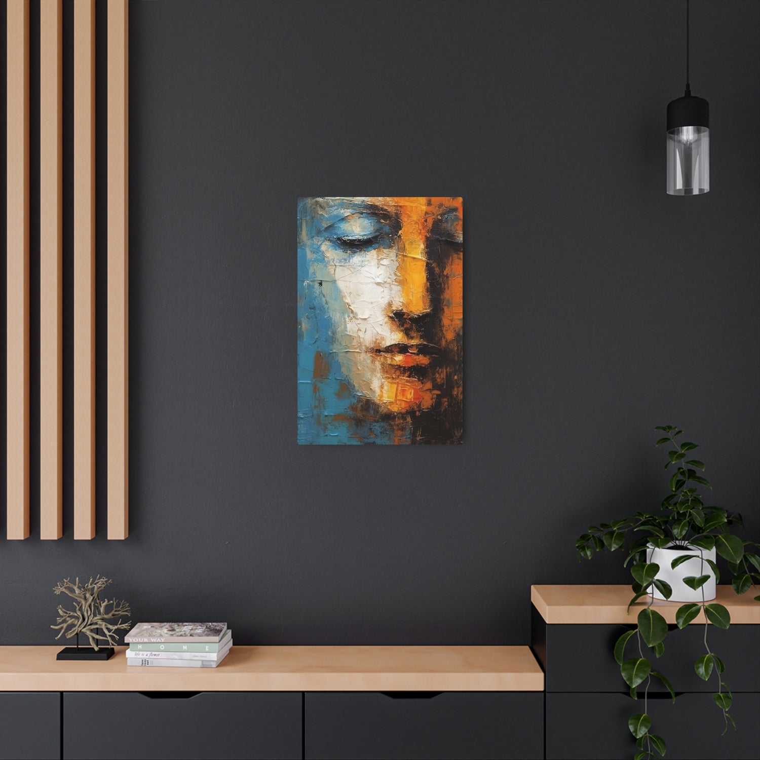 Abstract Face Metal Art Modern Textured Wall Decor - The Art Hub