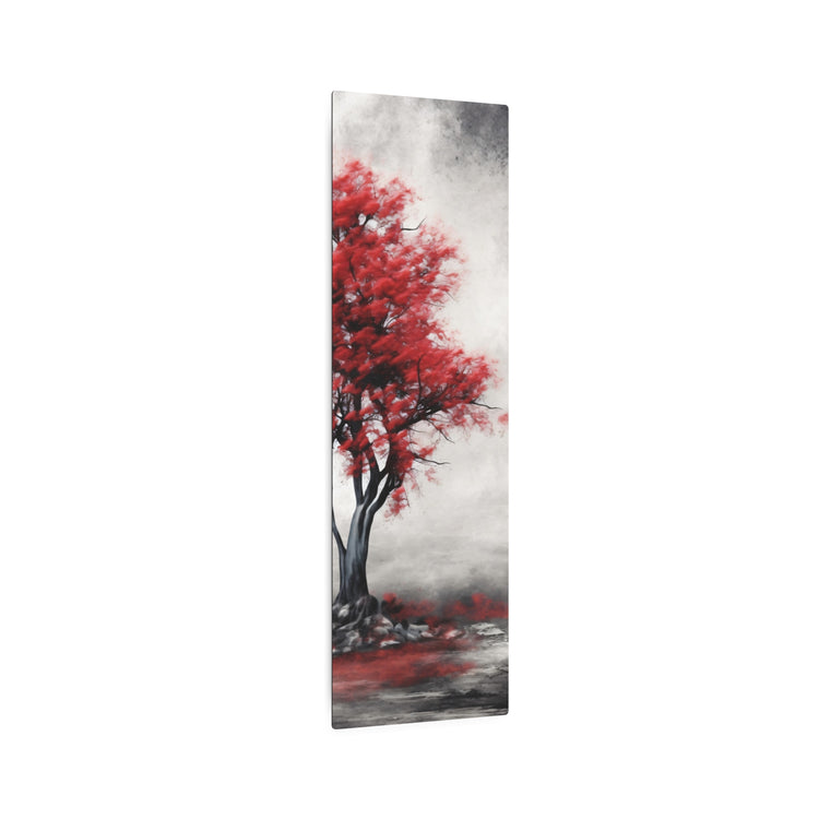 Red Tree Metal Art Sign Modern Abstract Wall Decor - The Art Hub