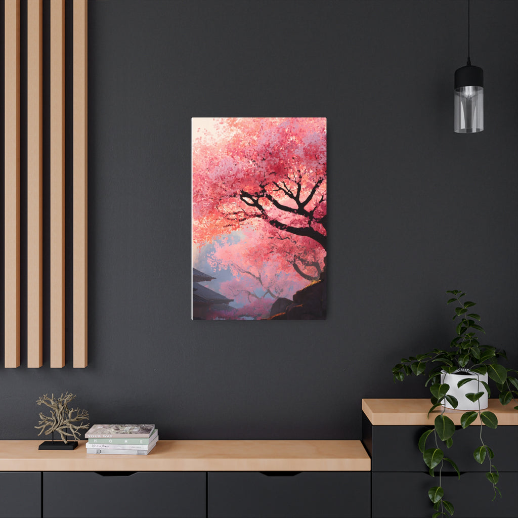 Cherry Blossom Metal Art Sign – Japanese Sakura Wall Decor