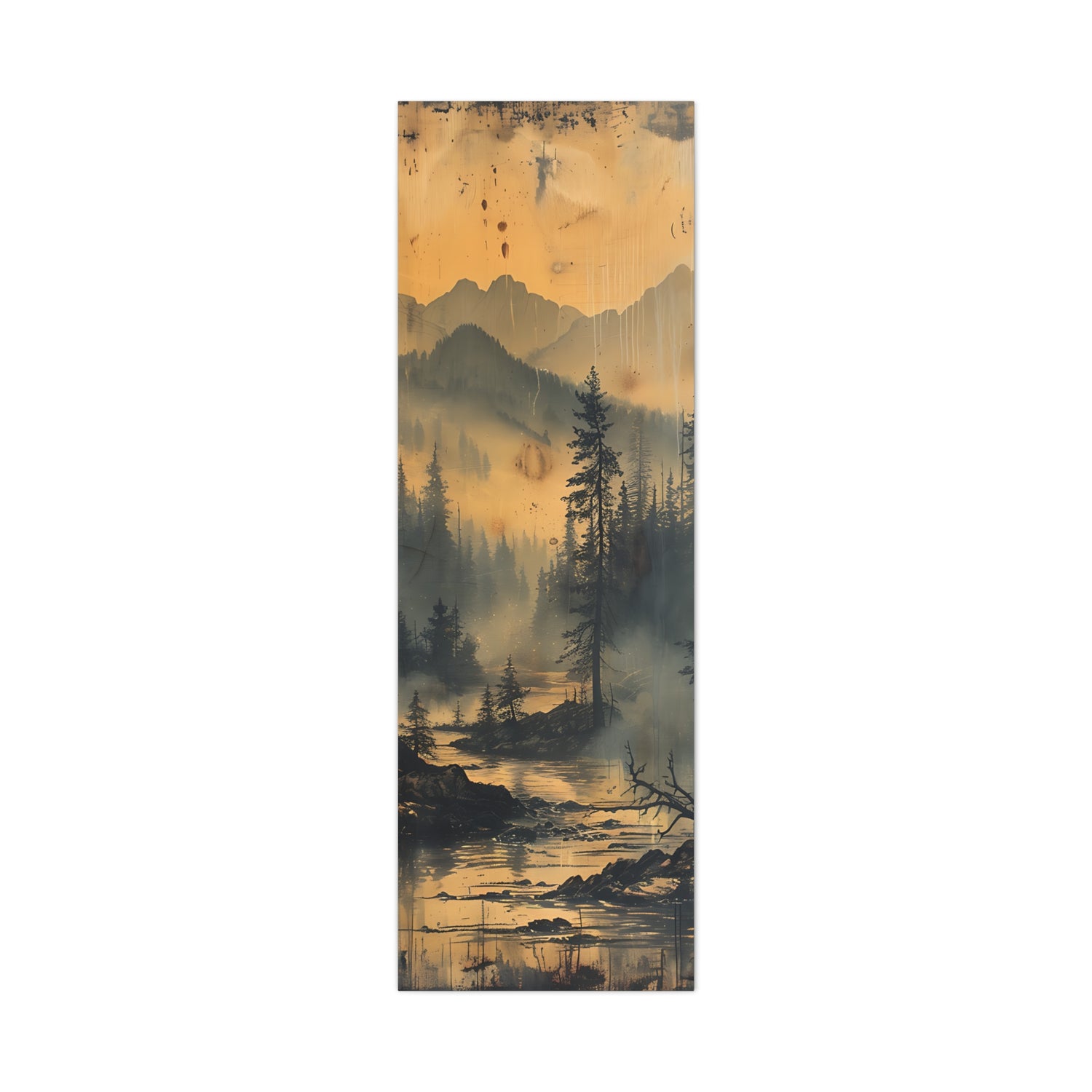 Mountain Mist Landscape Canvas Art— Rustic Pine Forest Wall Art - The Art Hub