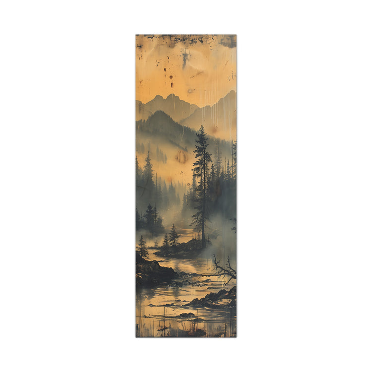 Mountain Mist Landscape Canvas Art— Rustic Pine Forest Wall Art - The Art Hub