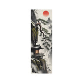 Japanese Mountain Temple Print (Red Sun Zen Wall Art) - The Art Hub