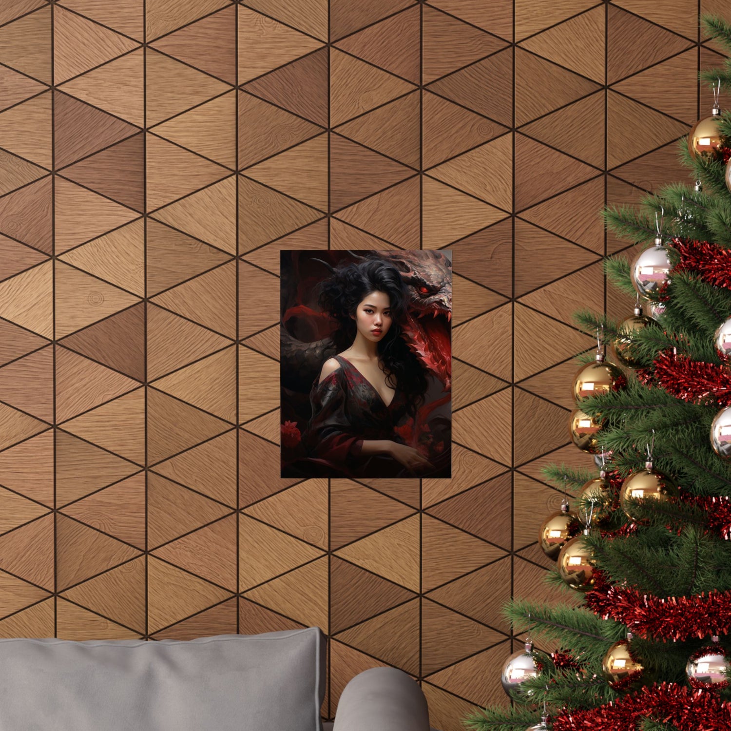 Dragon Empress Matte Poster — Dark Fantasy Portrait Wall Art - The Art Hub