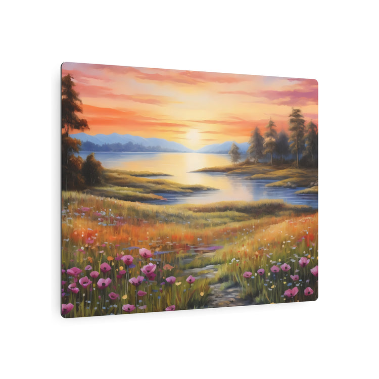 Metal ArtSunset Meadow Landscape Wall Art - The Art Hub