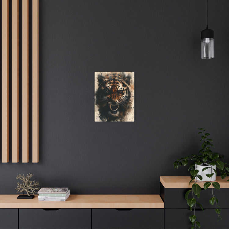 Roaring Tiger Metal Art Sign Fierce Wall Decor for Home, Office & Man Cave - The Art Hub