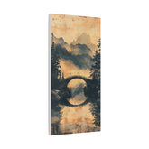 Chinese Landscape Painting Art — Misty Forest Landscape Matte Stretched Print - The Art Hub