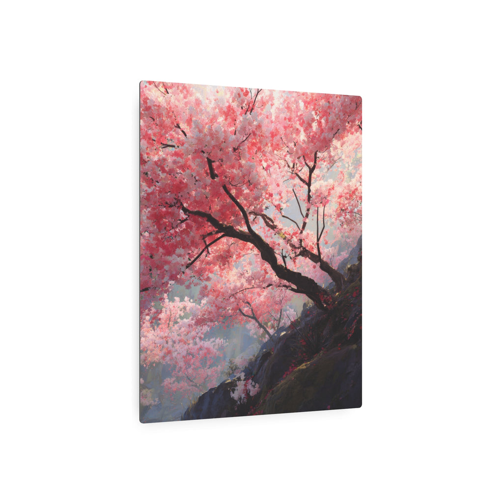 Cherry Blossom Metal Art Sign — Japanese Sakura Wall Décor