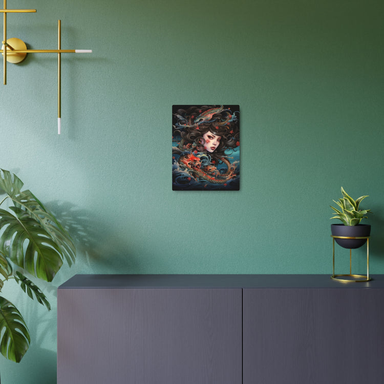 Dragon Maiden Metal Art — Asian Fantasy Portrait Wall Decor - The Art Hub