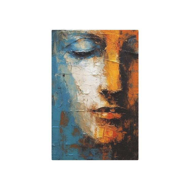 Abstract Face Metal Art Modern Textured Wall Decor - The Art Hub