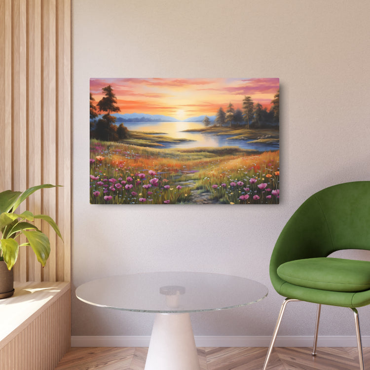 Metal ArtSunset Meadow Landscape Wall Art - The Art Hub