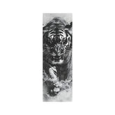 Tiger Metal Art — Dramatic Black & White Running Tiger Wall Decor - The Art Hub
