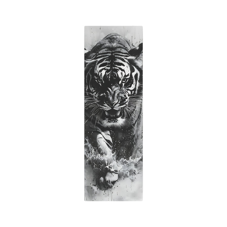 Tiger Metal Art — Dramatic Black & White Running Tiger Wall Decor - The Art Hub