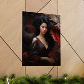 Dragon Empress Matte Poster — Dark Fantasy Portrait Wall Art - The Art Hub