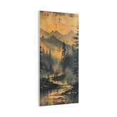 Mountain Mist Landscape Canvas Art— Rustic Pine Forest Wall Art - The Art Hub