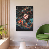 Dragon Maiden Metal Art — Asian Fantasy Portrait Wall Decor - The Art Hub