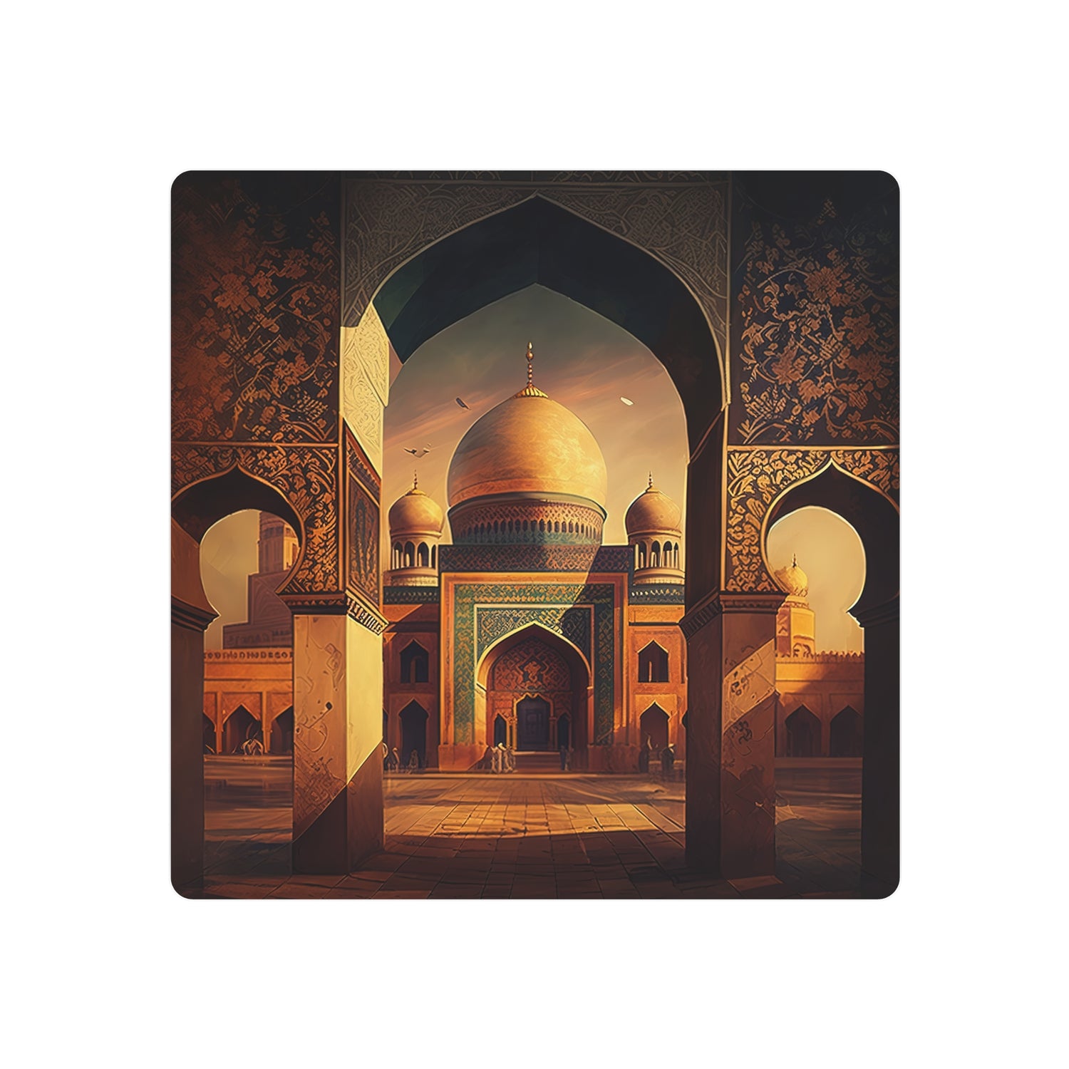 Metal Art Golden Mosque Archway Wall Decor - The Art Hub