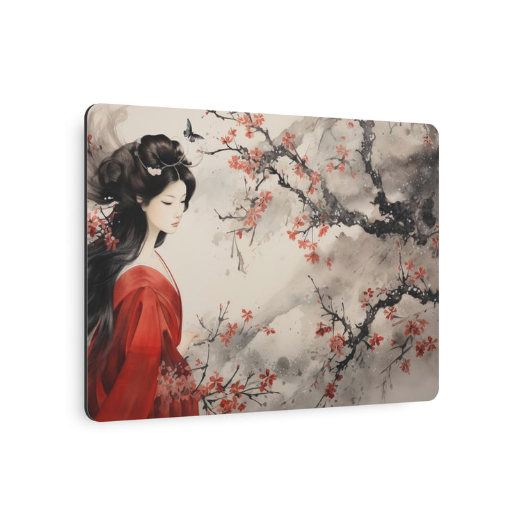 Geisha Cherry Blossom Metal Art Japanese-Inspired Wall Decor - The Art Hub