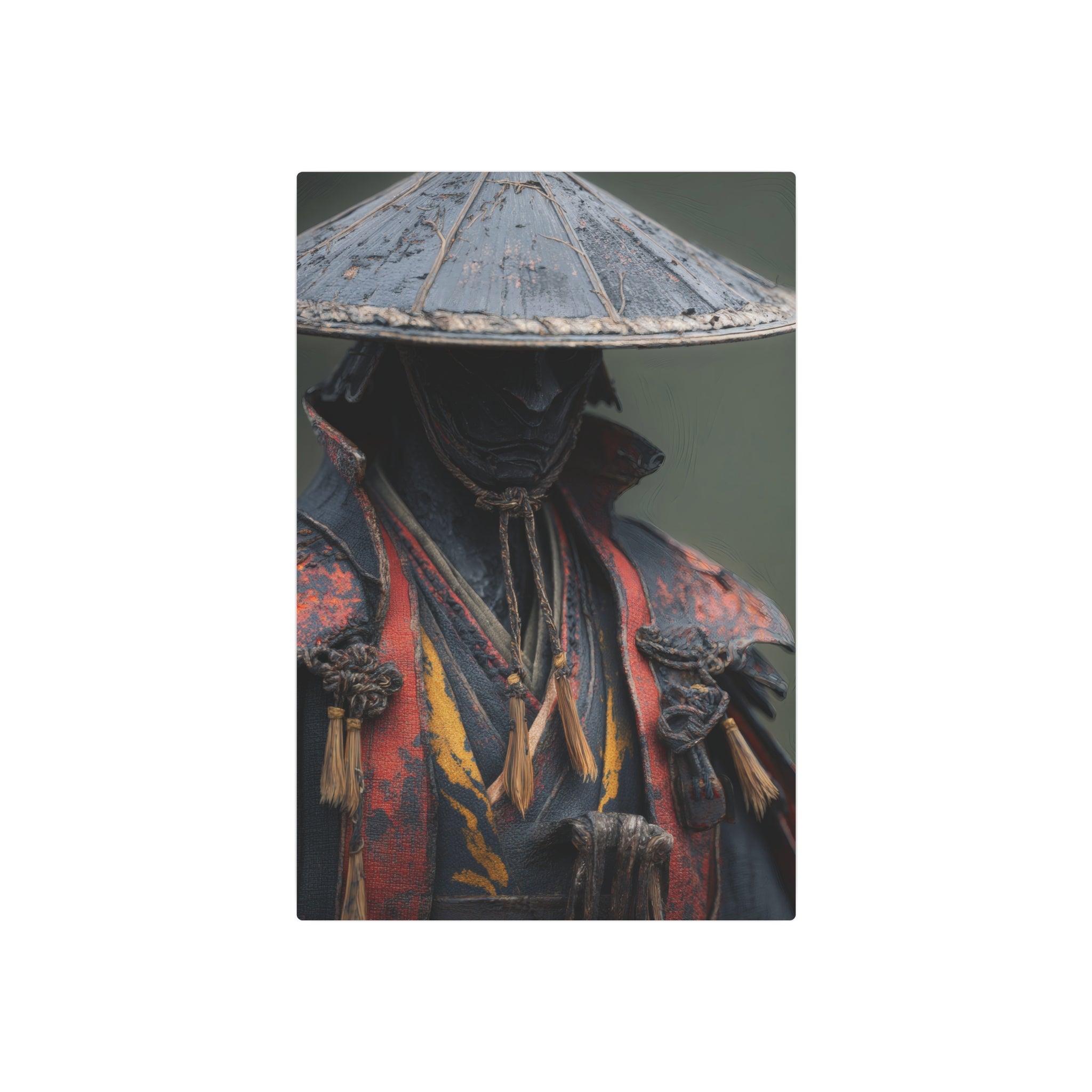 Metal Art Sign — Samurai Warrior Rustic Metal Wall Plaque