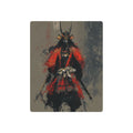 Samurai Warrior Metal Art Sign — Abstract Red Armor Wall Décor