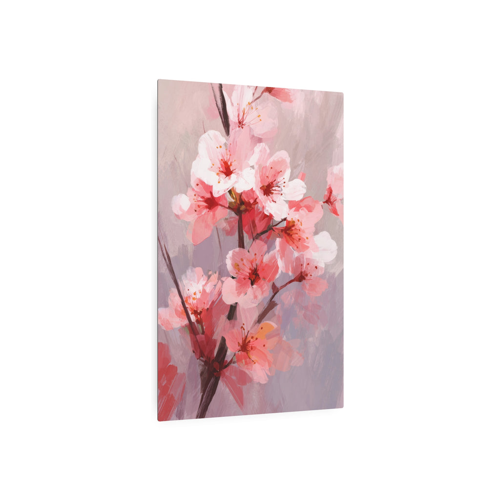 Cherry Blossom Metal Art Sign — Pink Floral Wall Décor