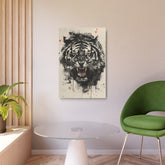 Roaring Tiger Metal Art Sign Fierce Wall Decor for Home, Office & Garage - The Art Hub