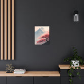 Metal Art Sign - Cherry Blossom Mountain Landscape Wall Decor - The Art Hub