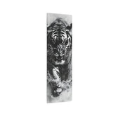 Tiger Metal Art — Dramatic Black & White Running Tiger Wall Decor - The Art Hub