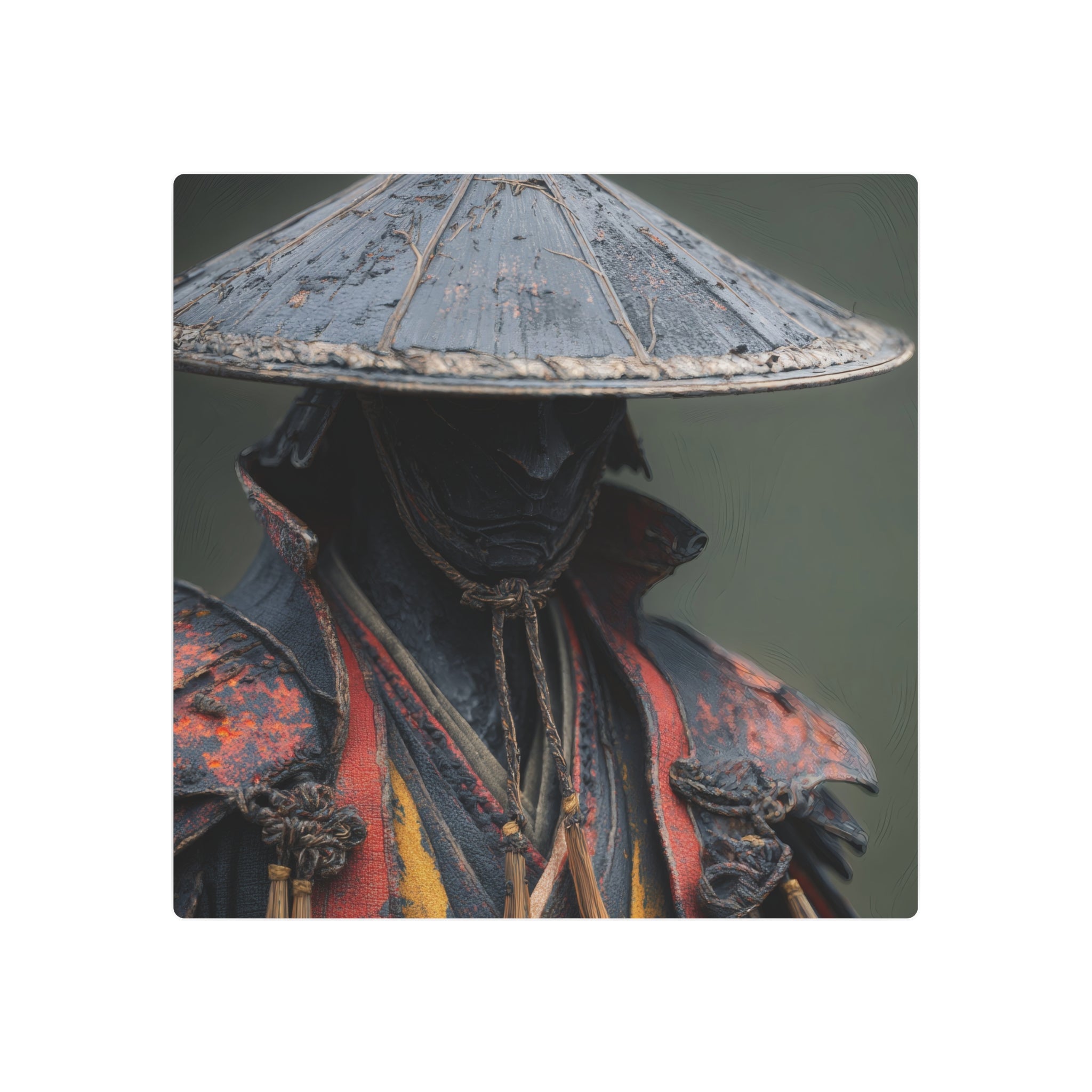 Metal Art Sign — Samurai Warrior Rustic Metal Wall Plaque