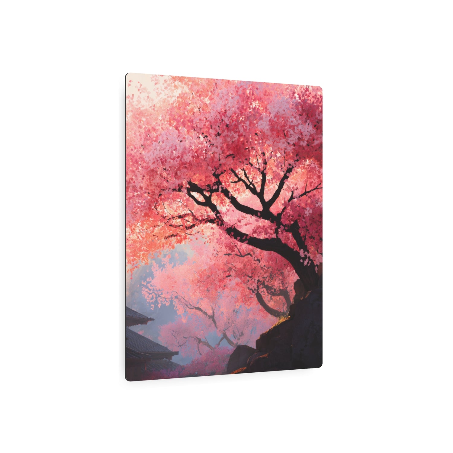 Cherry Blossom Metal Art Sign – Japanese Sakura Wall Decor - The Art Hub