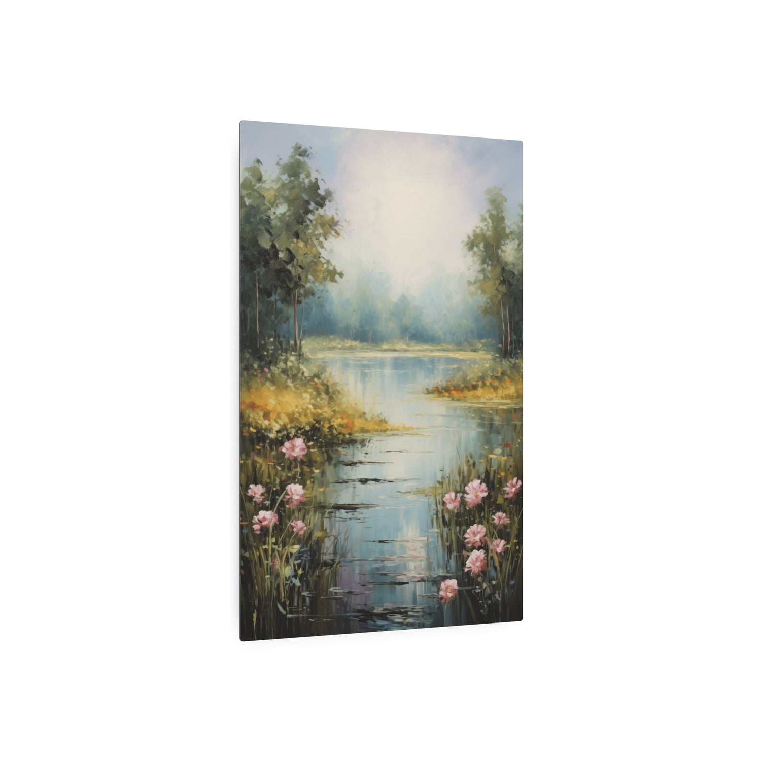 Metal Art - Tranquil Lakeside Meadow Landscape Wall Decor - The Art Hub