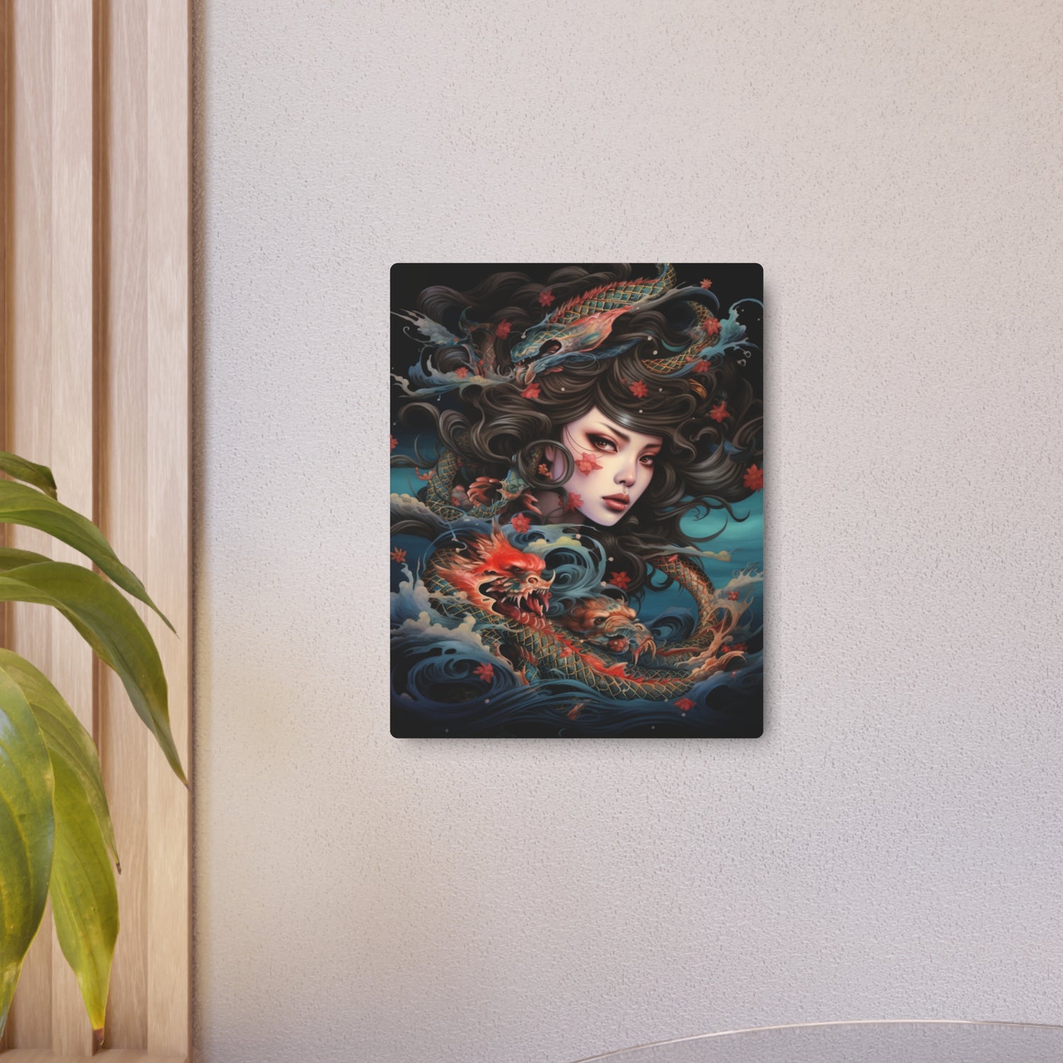 Dragon Maiden Metal Art — Asian Fantasy Portrait Wall Decor - The Art Hub
