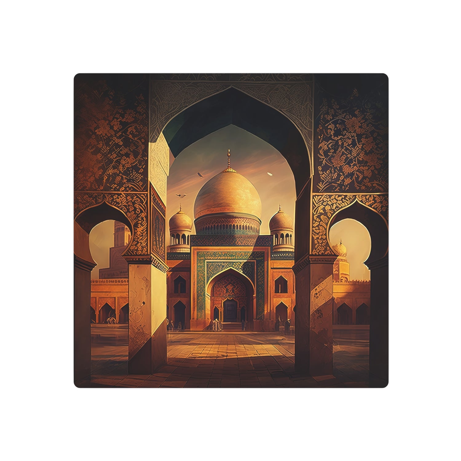 Metal Art Golden Mosque Archway Wall Decor - The Art Hub