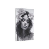 Metal Art — Beautiful Girl Floral Portrait Wall Decor - The Art Hub