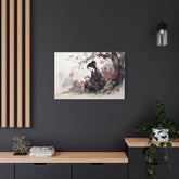 Metal Art Ink Wash Geisha Scene Wall Decor - The Art Hub