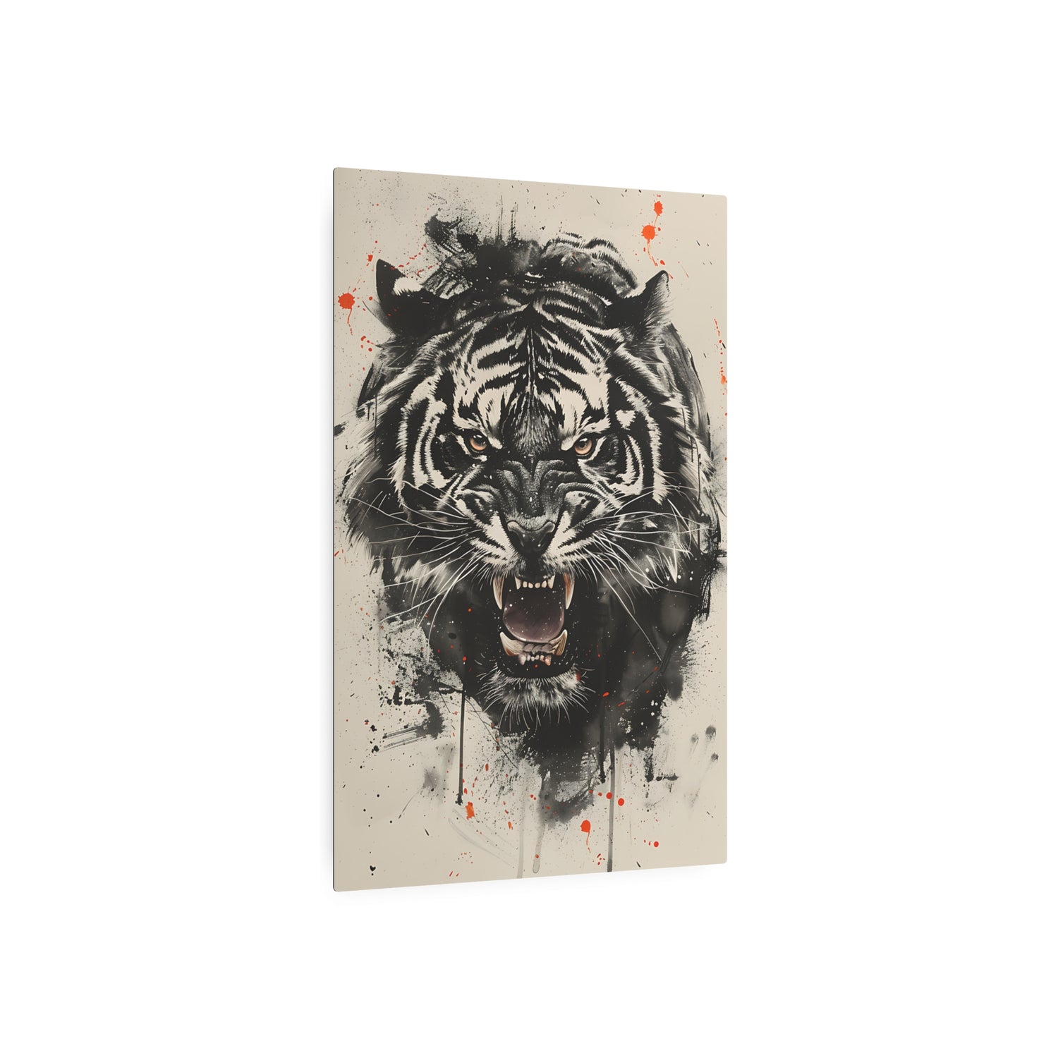 Roaring Tiger Metal Art Sign Fierce Wall Decor for Home, Office & Garage - The Art Hub