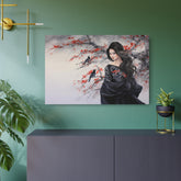 Metal Art Geisha with Sakura & Crows Wall Decor - The Art Hub